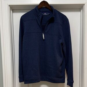 Vineyard Vines Men’s Blue Shep Shirt Zip Sweater